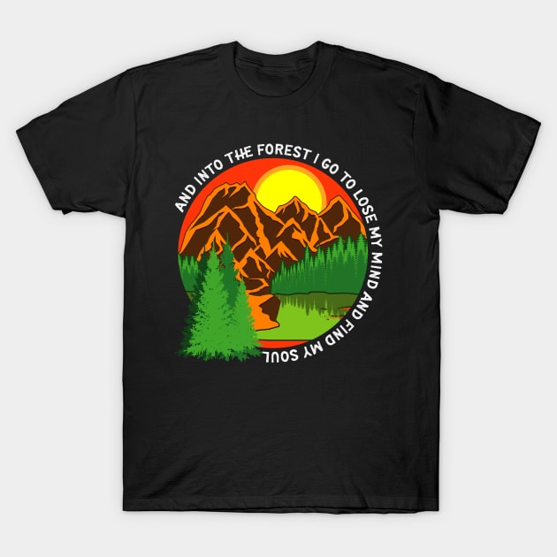 Mountaineer Hiker Soul Freedom in the mountains T-Shirt by QQdesigns